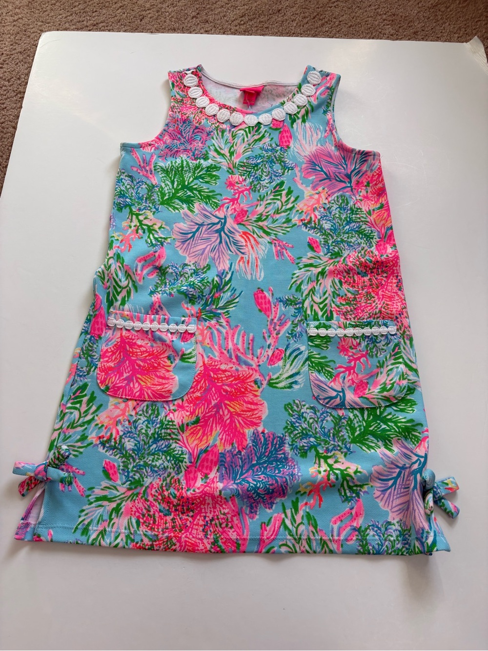 Lilly Pulitzer Girls Little Lilly Knit Shift Dress Size XL 12-14 Multicolor